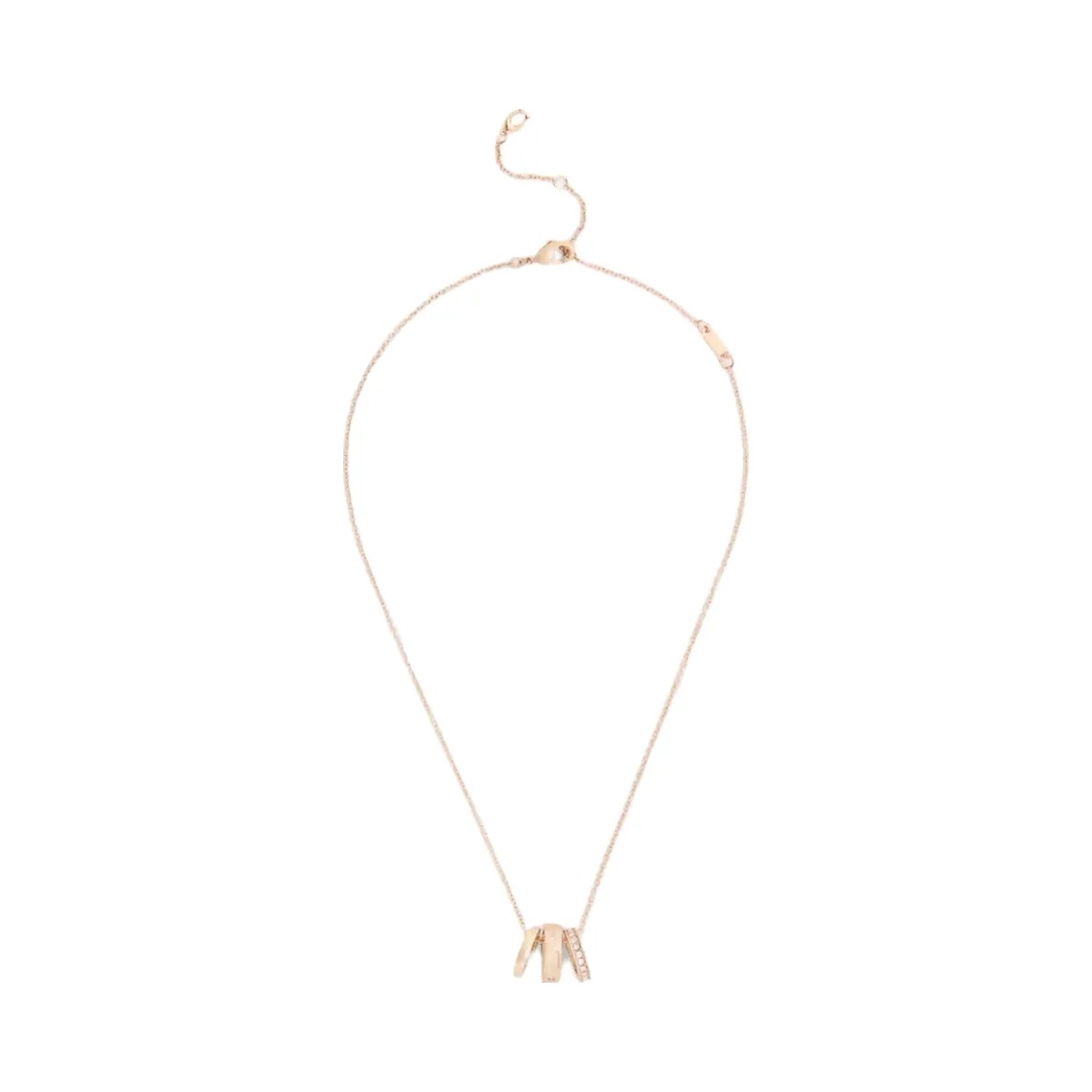 Coach Repeated C Rondelle Necklace in Rose Gold - HypeFly India View 2