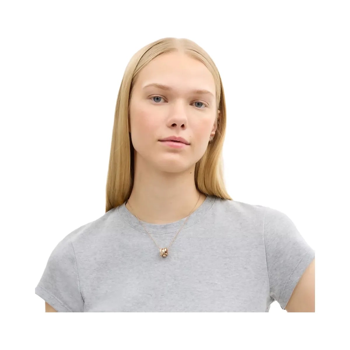 Coach Repeated C Rondelle Necklace in Rose Gold - HypeFly India View 3