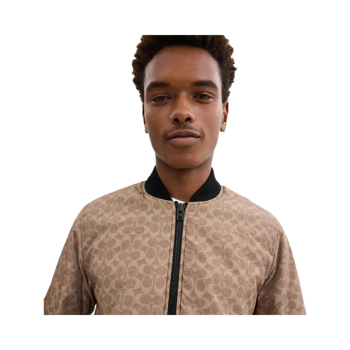 Coach Reversible Ma 1 Jacket In Recycled Polyester Black Khaki Sig - HypeFly India View 6