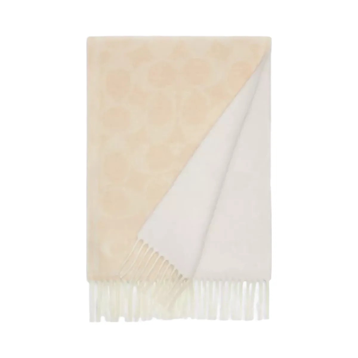 Coach Reversible Signature Cashmere Muffler in Chalk - HypeFly India View 1