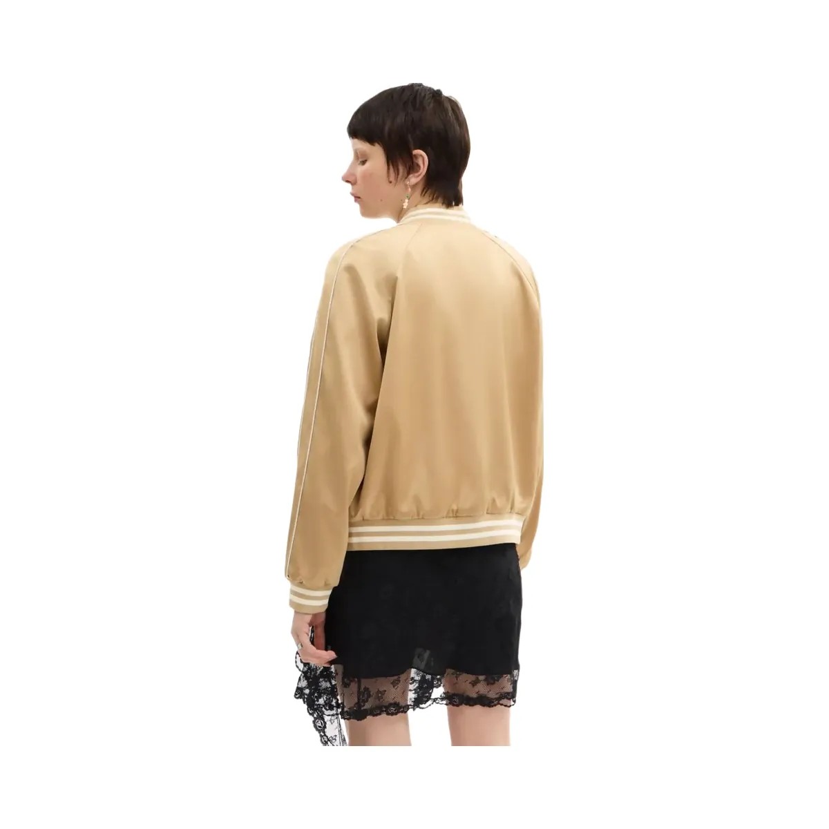 Coach Reversible Signature Souvenir Varsity Jacket Beige - HypeFly India View 3