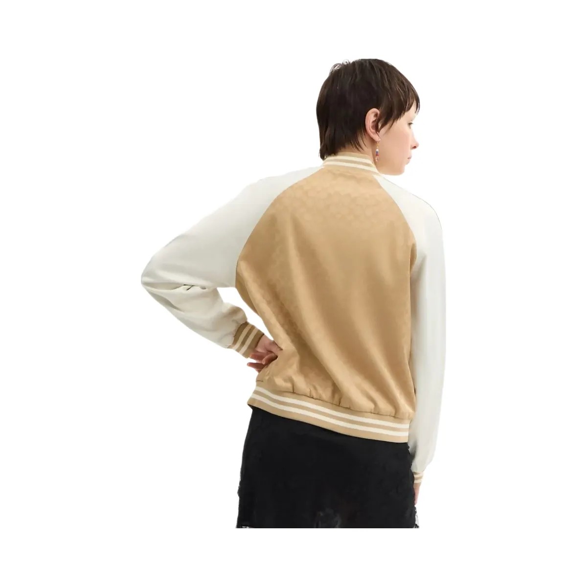 Coach Reversible Signature Souvenir Varsity Jacket Beige - HypeFly India View 5