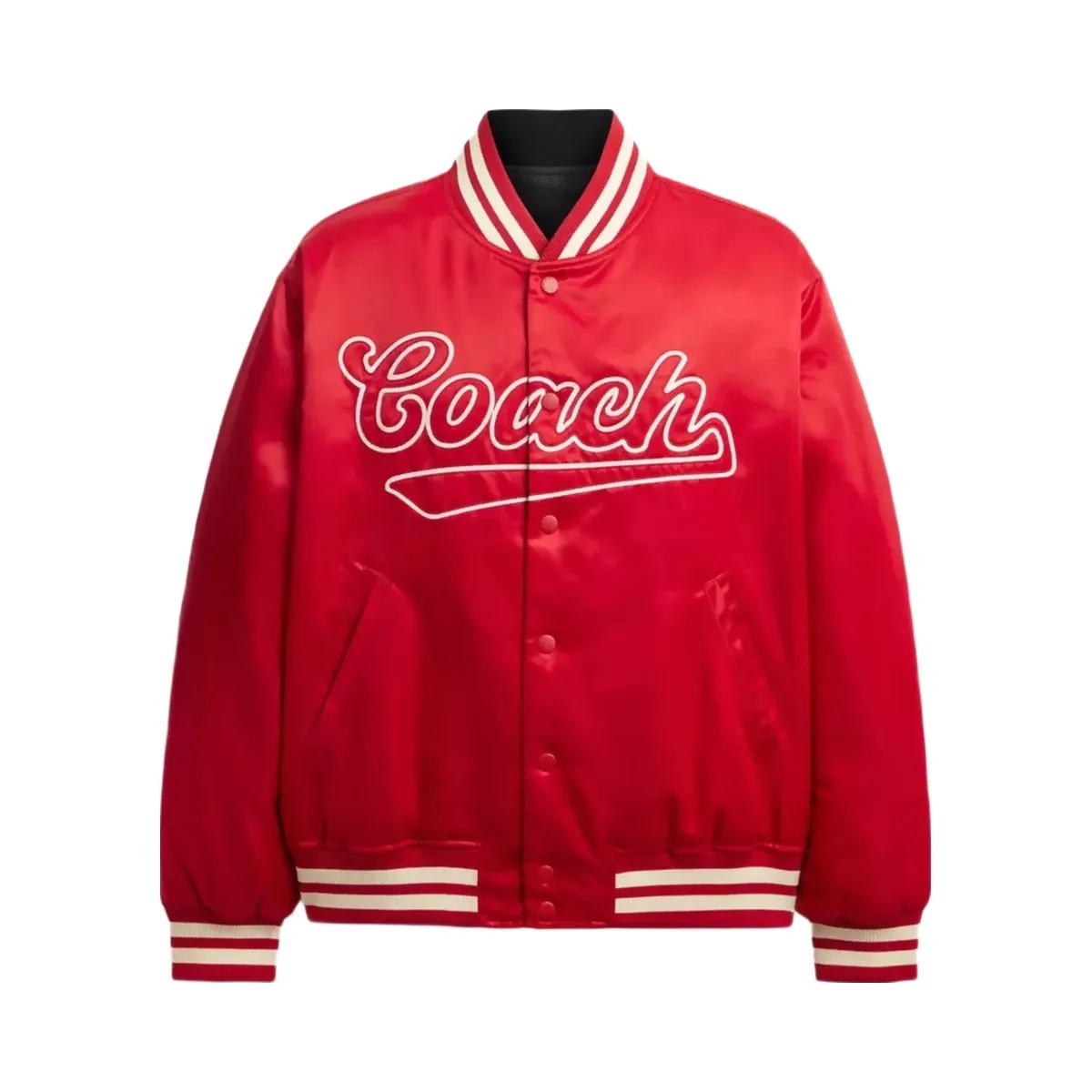 Coach Reversible Souvenir Jacket in Red Multi - HypeFly India View 1