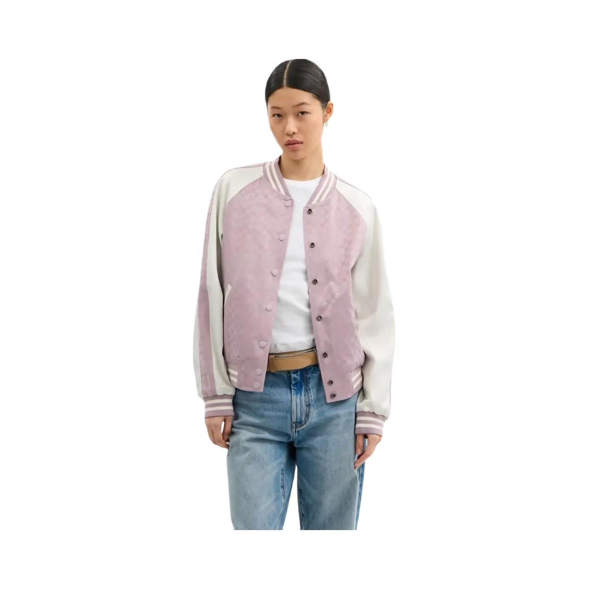 Coach Reversible Spring Blossom Signature Souvenir Jacket Mauve - HypeFly India View 4