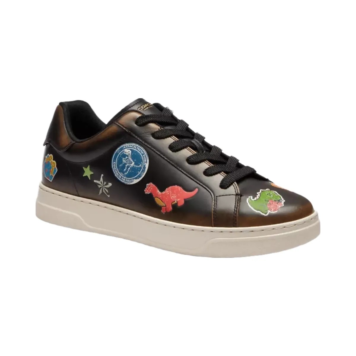 Coach Rexy 10th Birthday High Line Sneaker With Sticker Print in Black Multi Silver - HypeFly India View 1