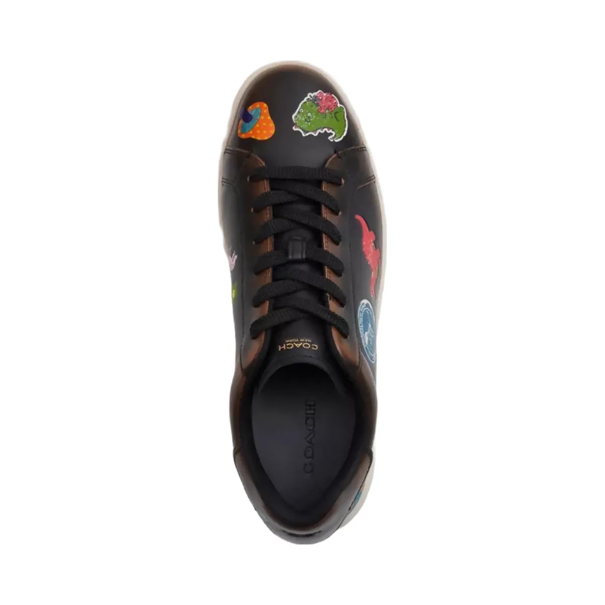 Coach Rexy 10th Birthday High Line Sneaker With Sticker Print in Black Multi Silver - HypeFly India View 3