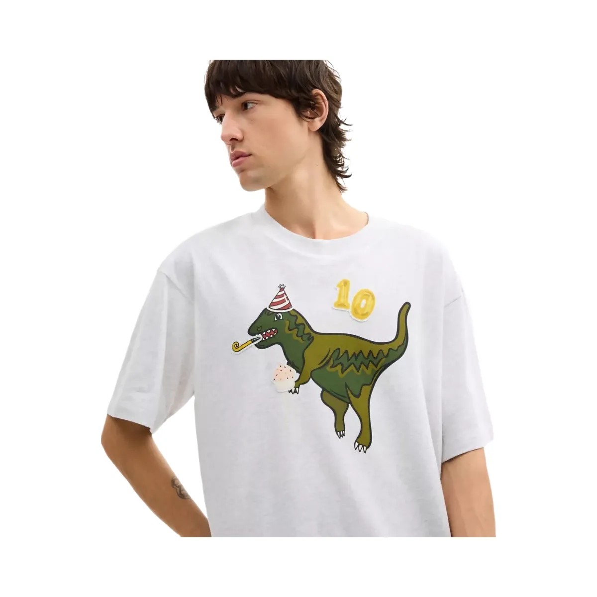 Coach Rexy 10th Birthday Relaxed T-Shirt In Organic Cotton in Heather Grey - HypeFly India View 4