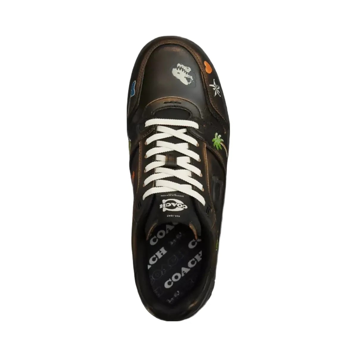 Coach Rexy 10th Birthday Soho Sneaker With Sticker Print in Black Multi Silver - HypeFly India View 3