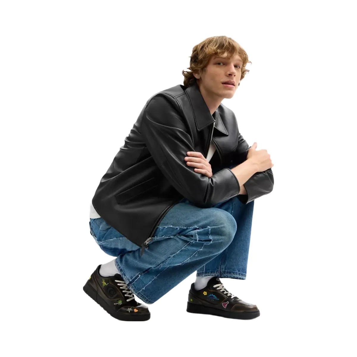 Coach Rexy 10th Birthday Soho Sneaker With Sticker Print in Black Multi Silver - HypeFly India View 5