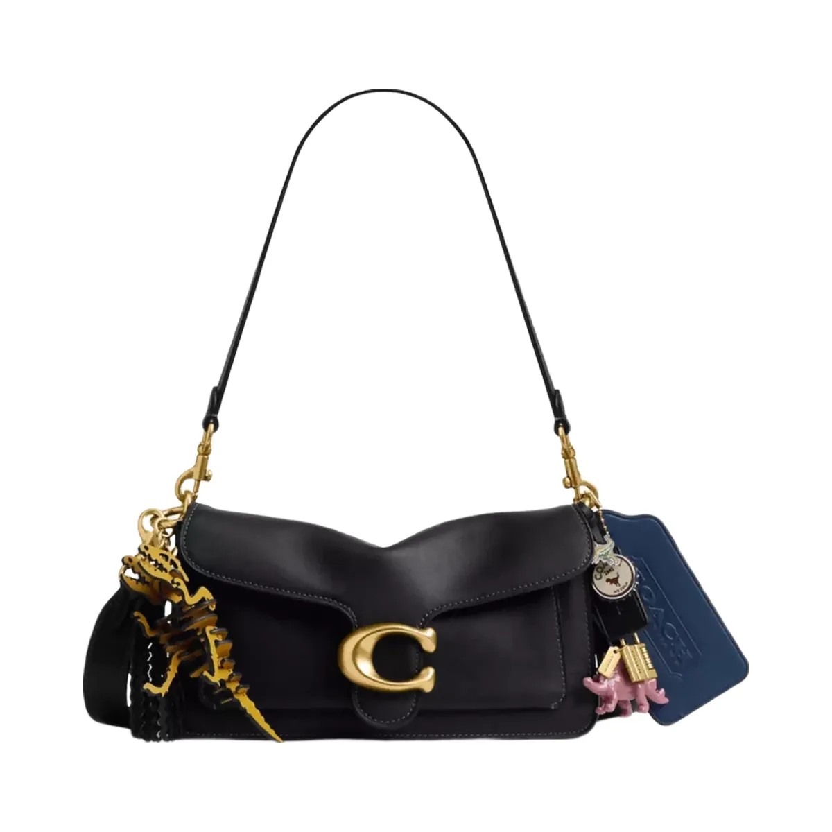 Coach Rexy 10th Birthday Tabby Shoulder Bag 26 With Charms in Brass Black - HypeFly India View 1