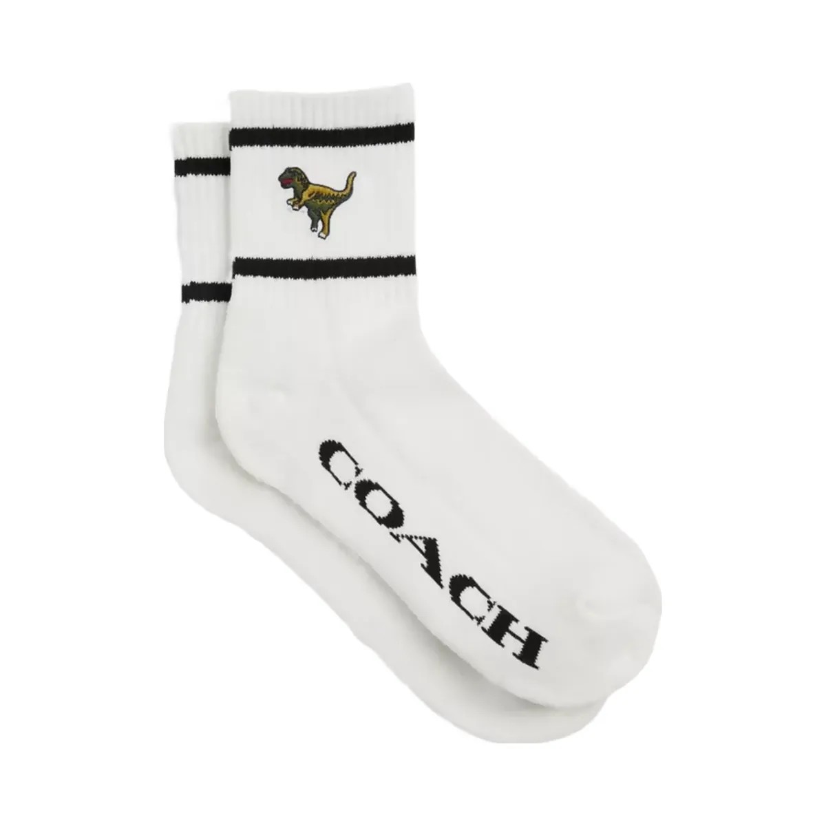 Coach Rexy Quarter Crew Socks in Chalk - HypeFly India View 1