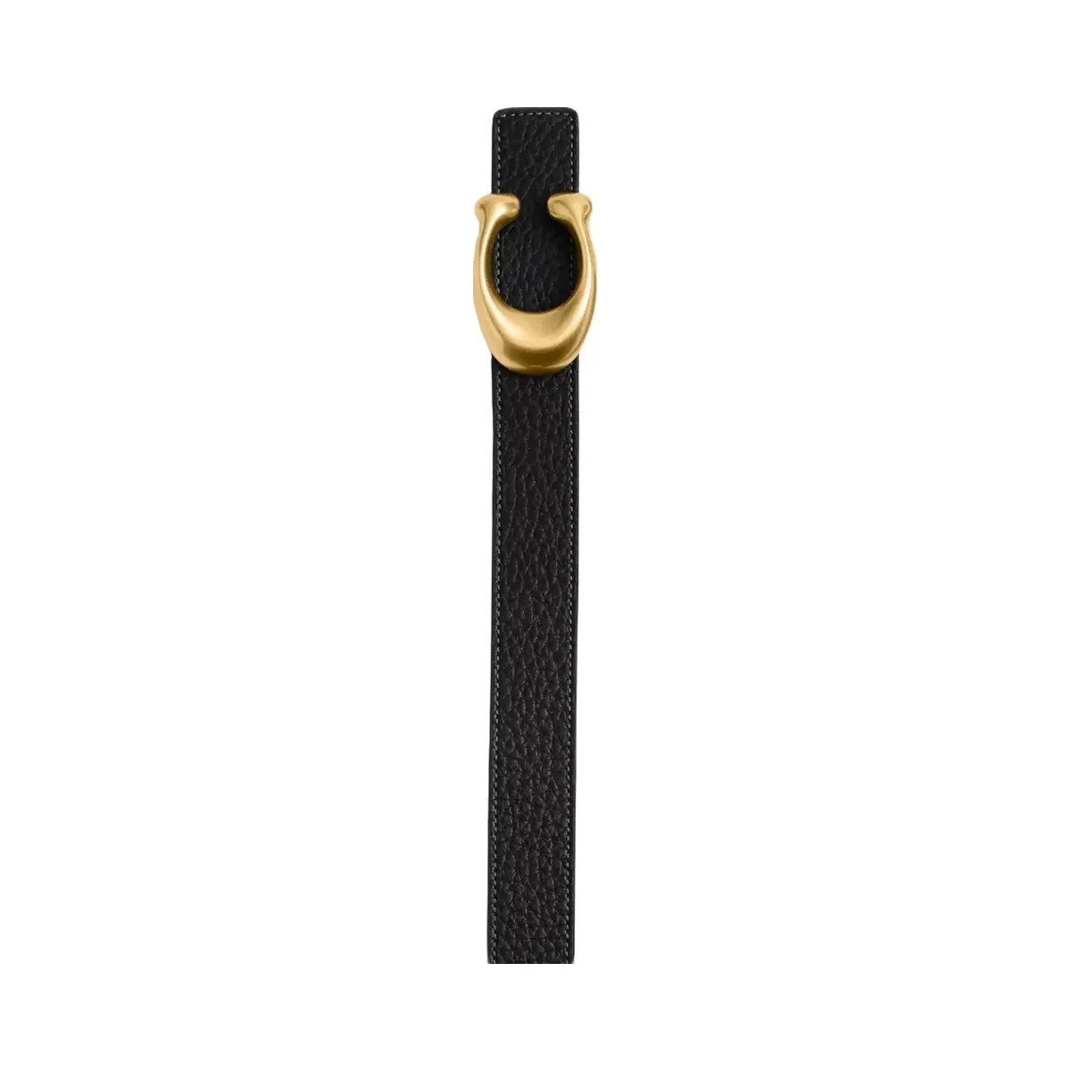 Coach Sculpted C Buckle Reversible Belt, 25 Mm in Brass Black Redwood - HypeFly India View 2