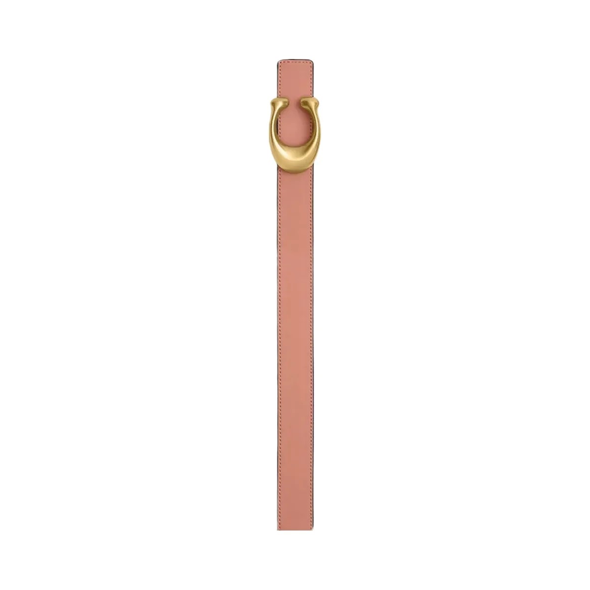 Coach Sculpted C Buckle Reversible Belt, 25 Mm in Brass Melon Black - HypeFly India View 2