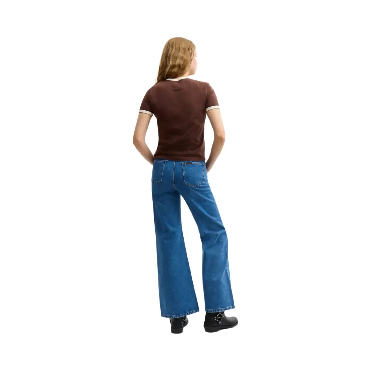 Coach Sculpted C Denim Pants In Organic Cotton in Medium Blue - HypeFly India View 3
