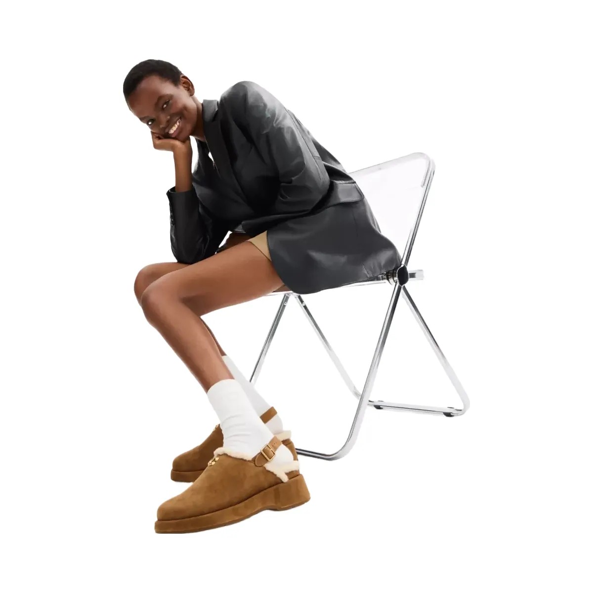Coach Sculpted C Platform Clog in Coconut Natural - HypeFly India View 6