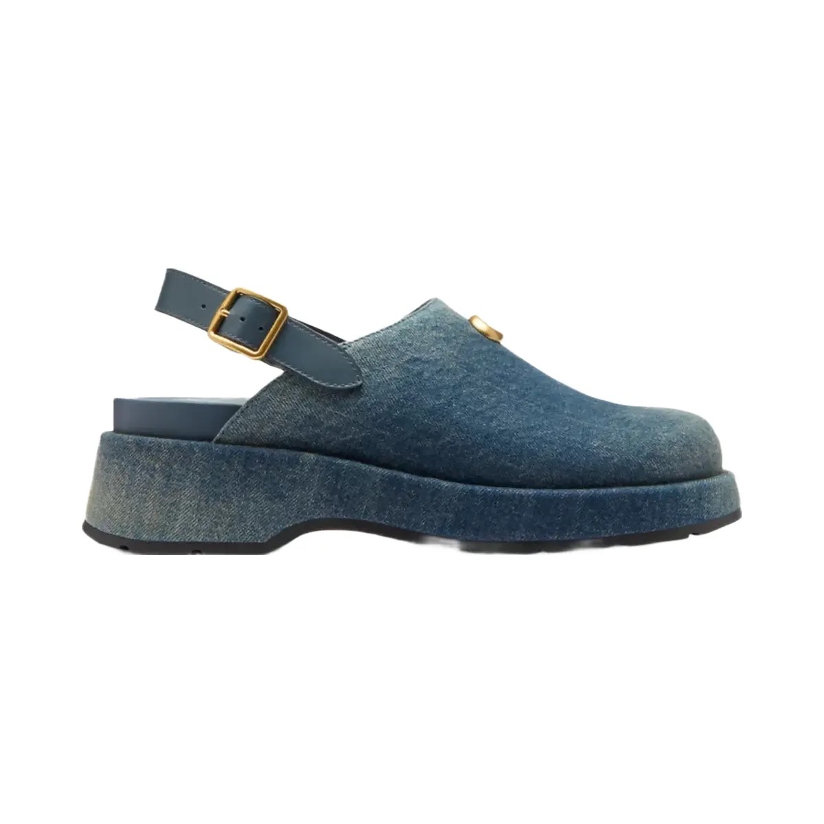 Coach Sculpted C Platform Clog In Loved Denim in Dark Indigo - HypeFly India View 2
