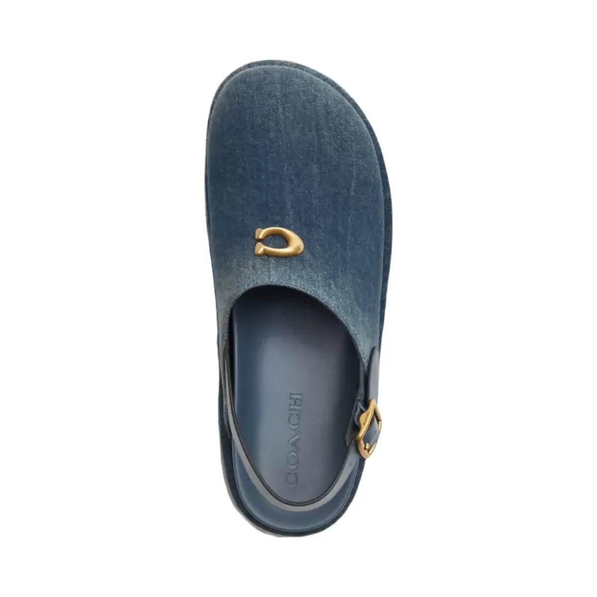 Coach Sculpted C Platform Clog In Loved Denim in Dark Indigo - HypeFly India View 3