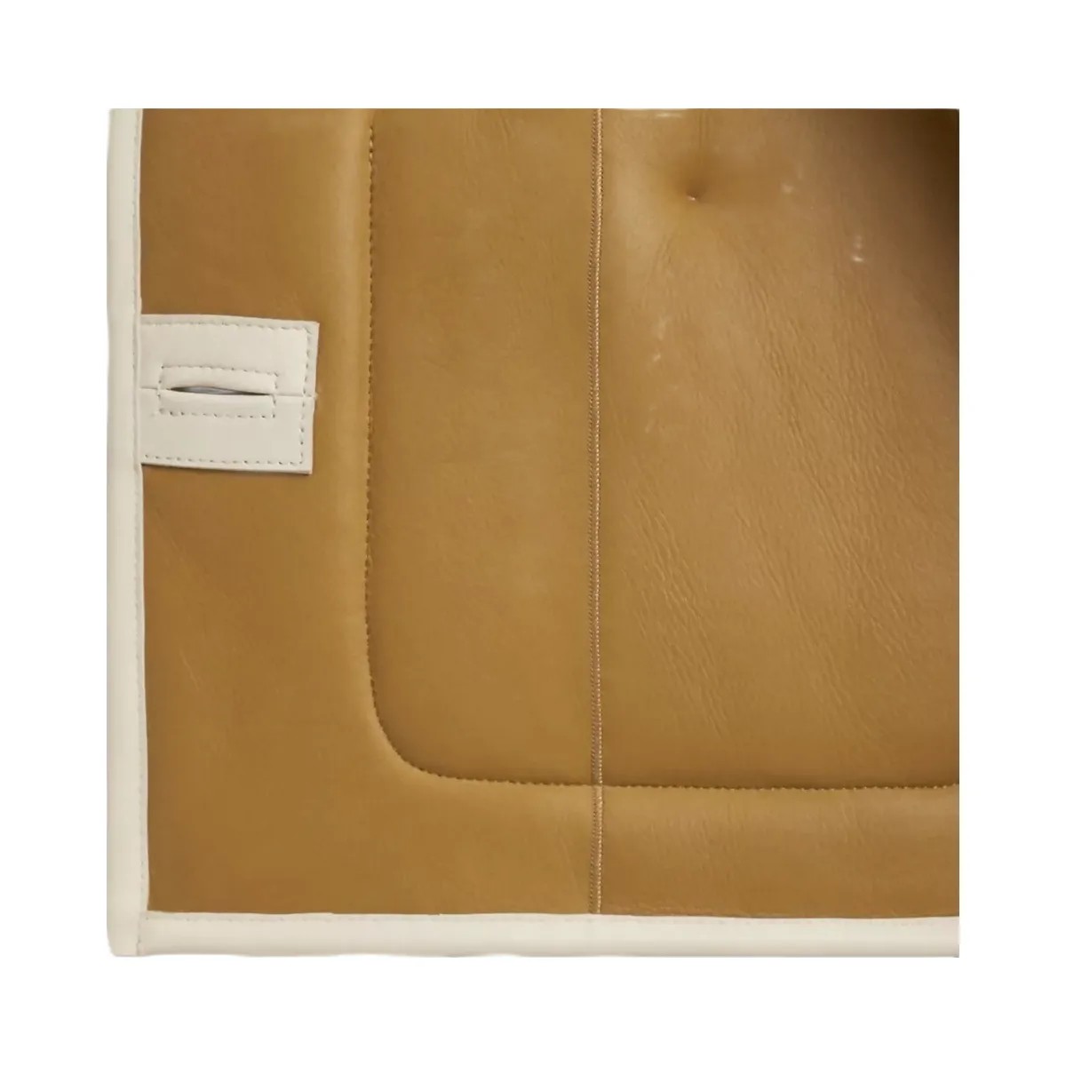 Coach Shearling Cardigan Jacket in Cream - HypeFly India View 2