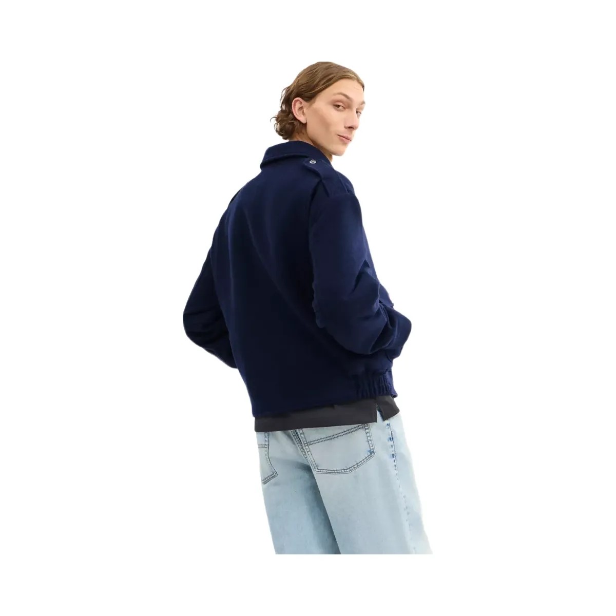 Coach Short Wool Jacket in Navy Blue - HypeFly India View 3