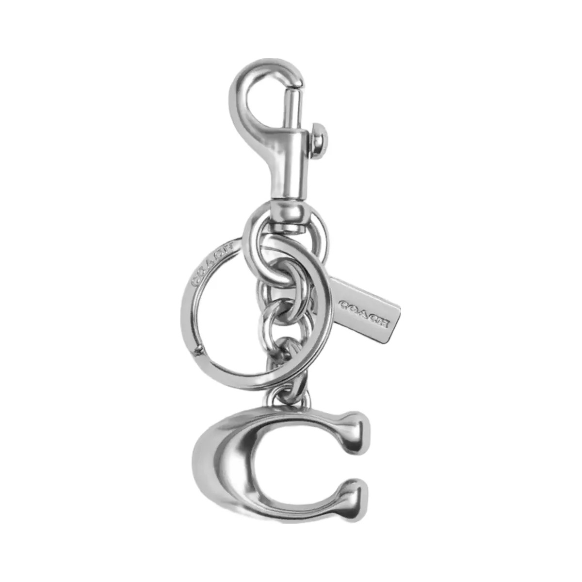 Coach Signature Bag Charm in Silver - HypeFly India View 1
