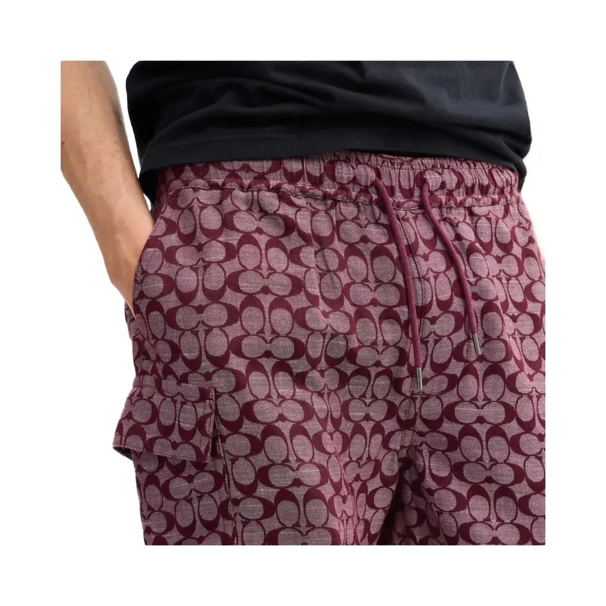 Coach Signature Camp Shorts in Currant - HypeFly India View 4