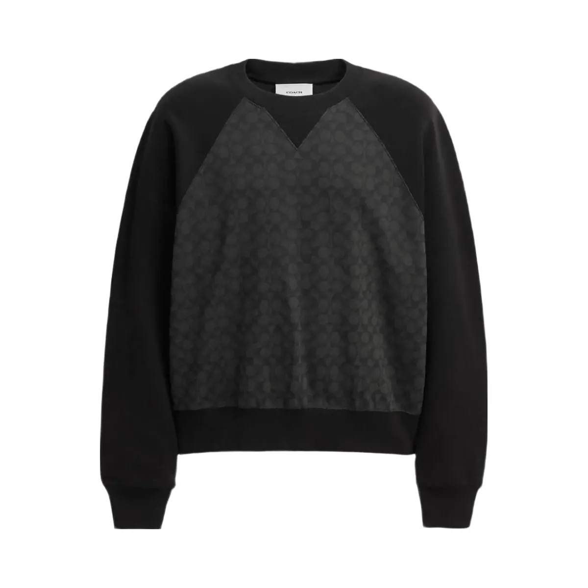 Coach Signature Crewneck Sweatshirt Charcoal Signature - HypeFly India View 1