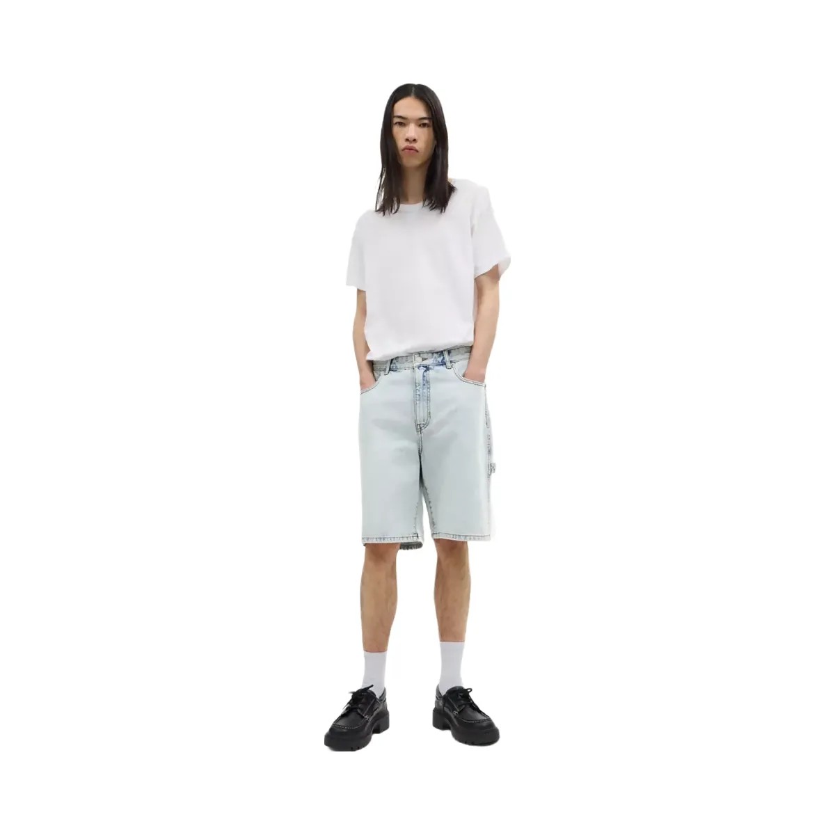 Coach Signature Denim Shorts in East River Wash - HypeFly India View 2