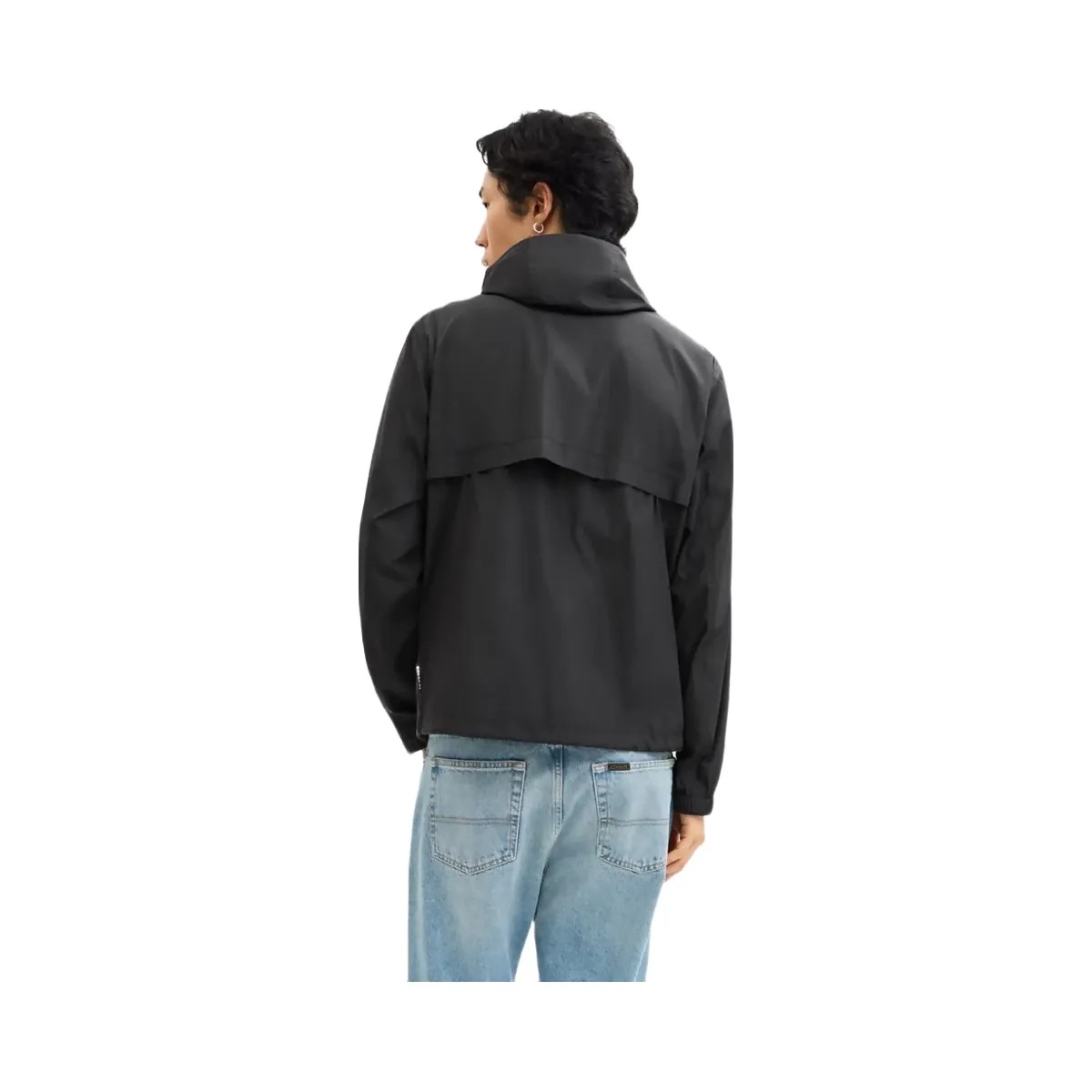 Coach Signature Full Zip Windbreaker In Recycled Polyester Charcoal Signature - HypeFly India View 3