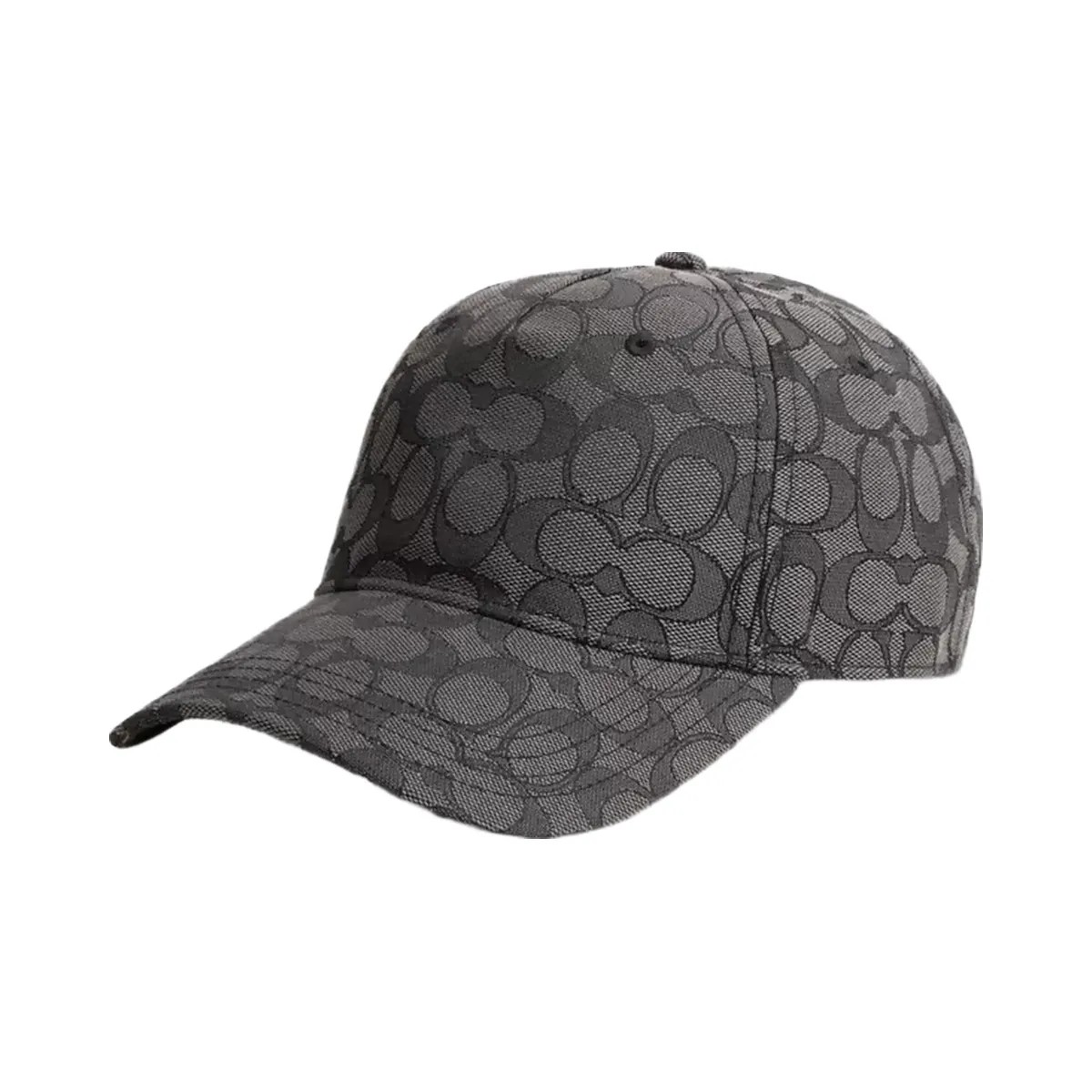 Coach Signature Jacquard Baseball Hat in Charcoal - HypeFly India View 1