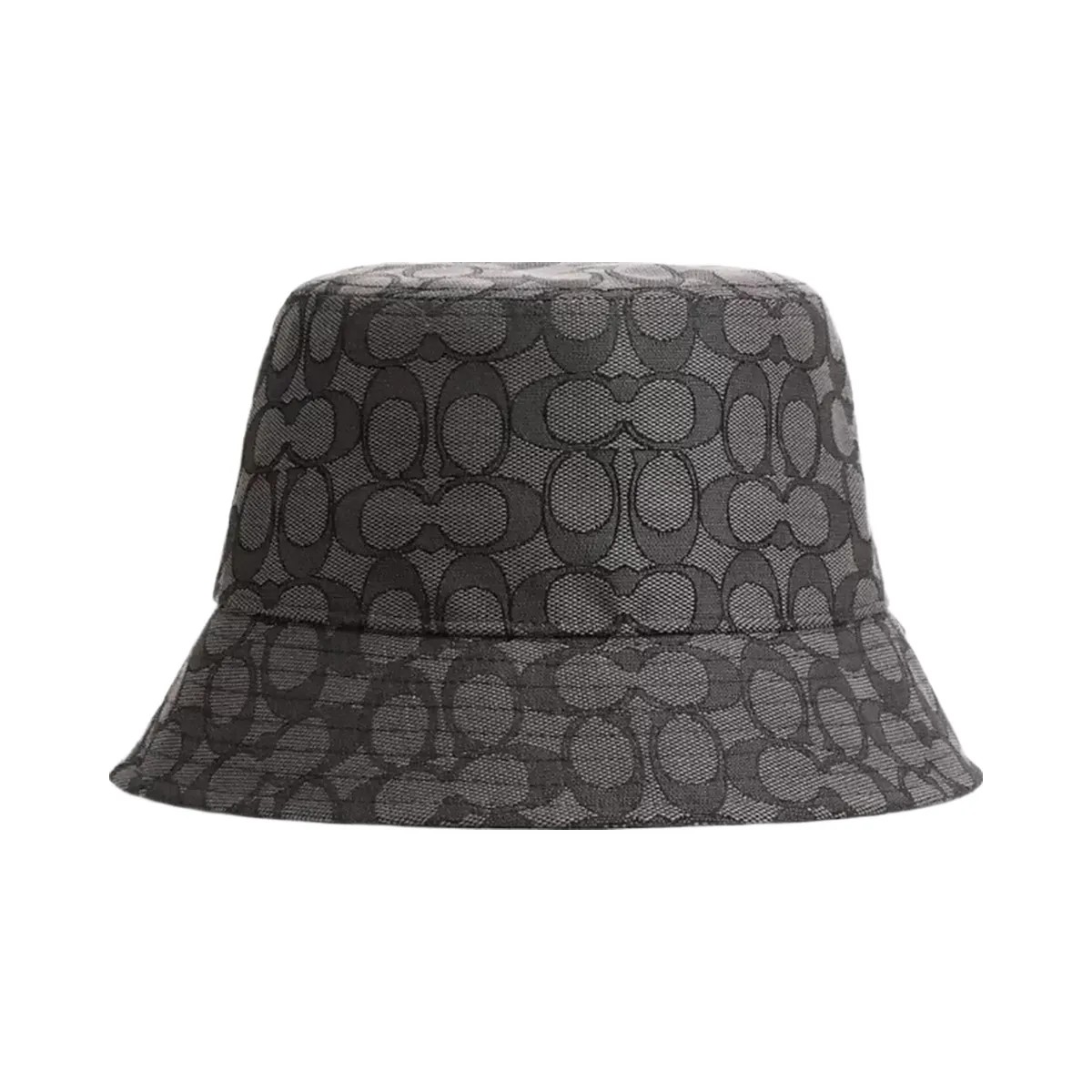 Coach Signature Jacquard Bucket Hat in Charcoal - HypeFly India View 1