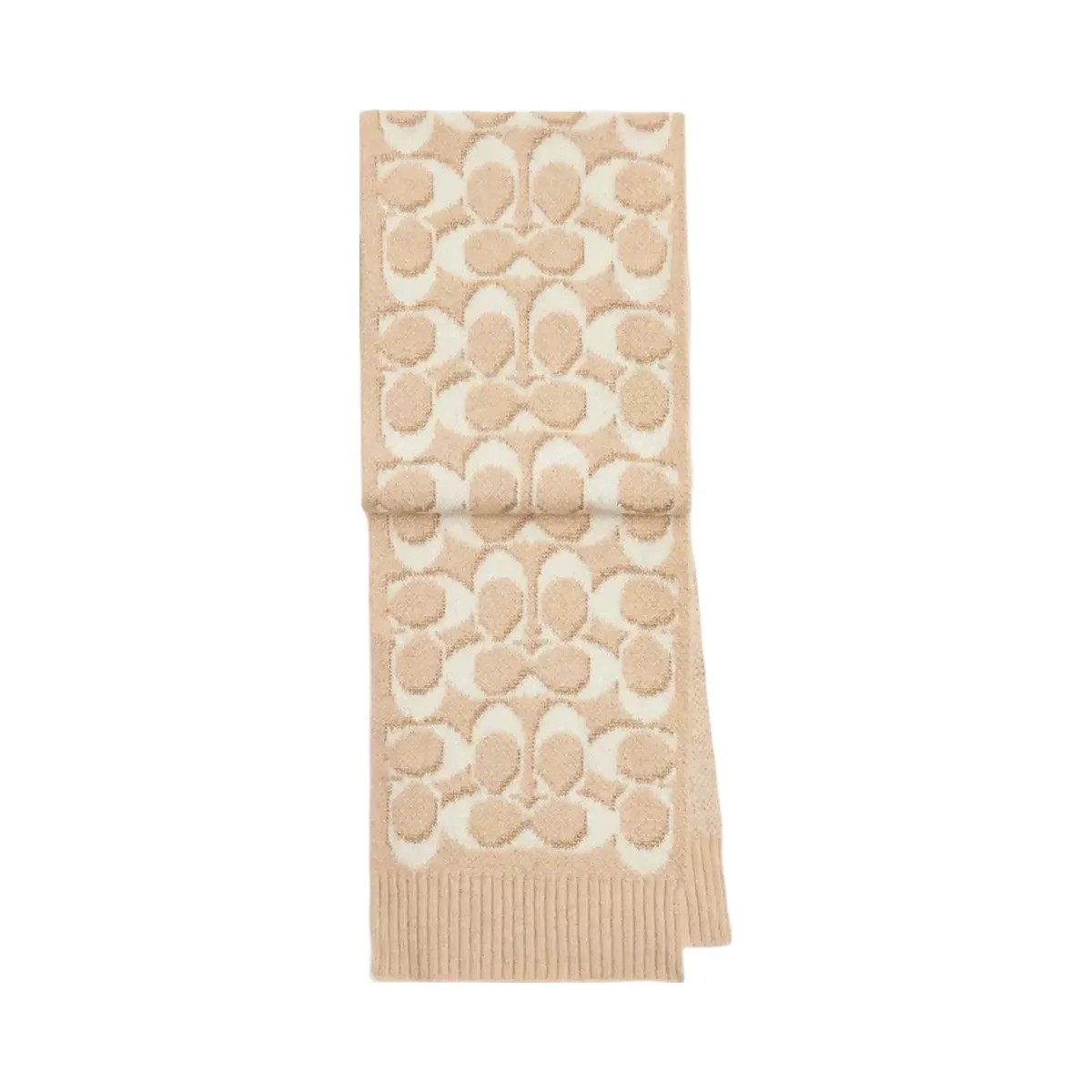 Coach Signature Metallic Beanie And Muffler Gift Set in Ivory - HypeFly India View 1