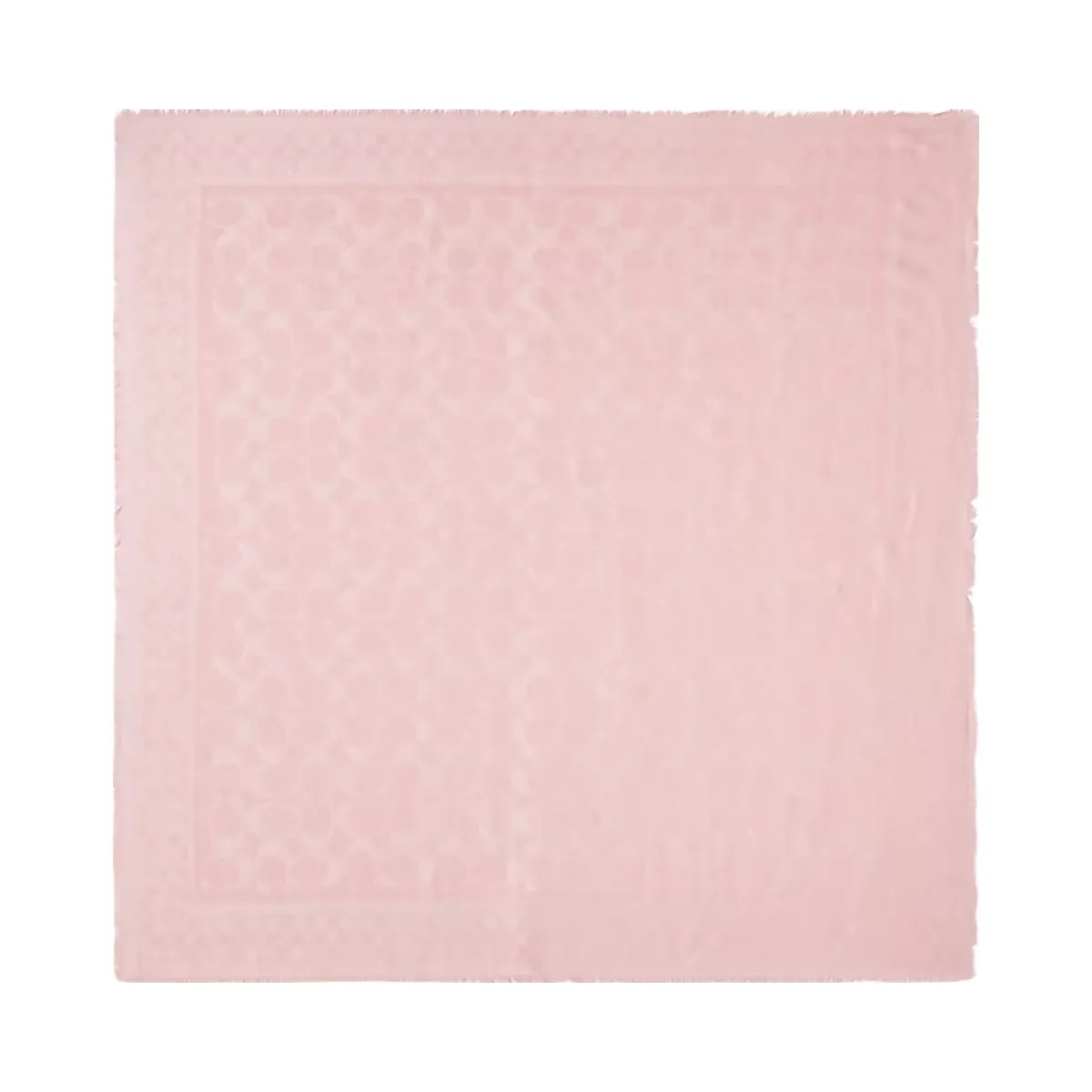 Coach Signature Oversized Square Scarf in Dusty Pink - HypeFly India View 1