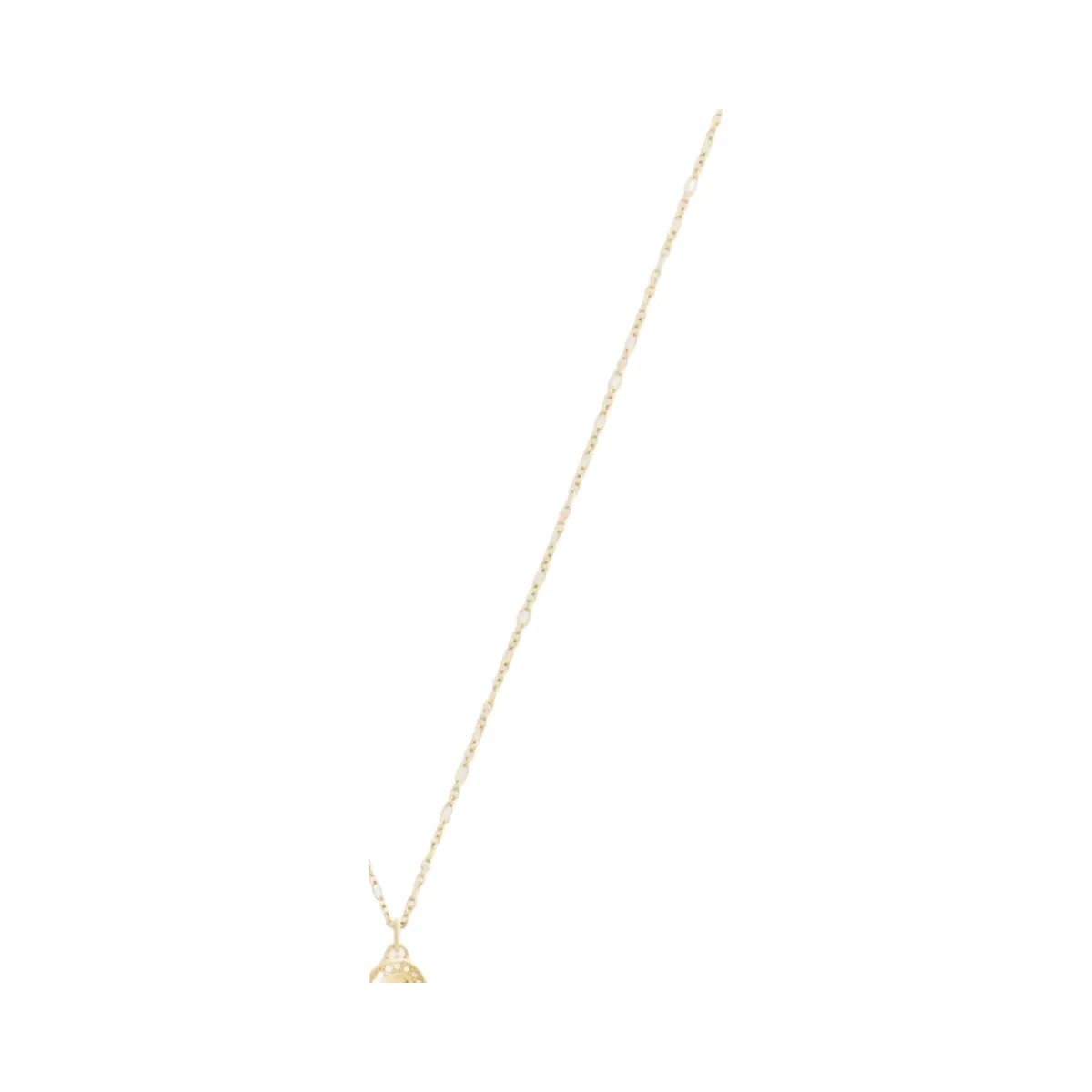 Coach Signature Pavé Coin Pendant Necklace in Gold - HypeFly India View 1