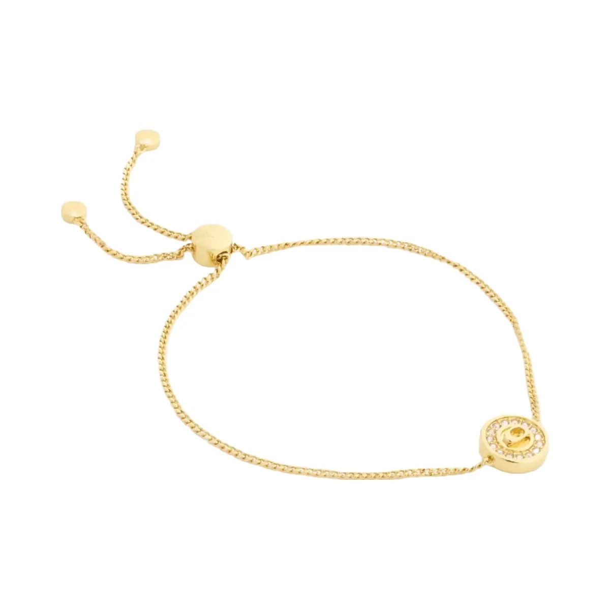 Coach Signature Pavé Coin Slider Bracelet in Gold - HypeFly India View 1