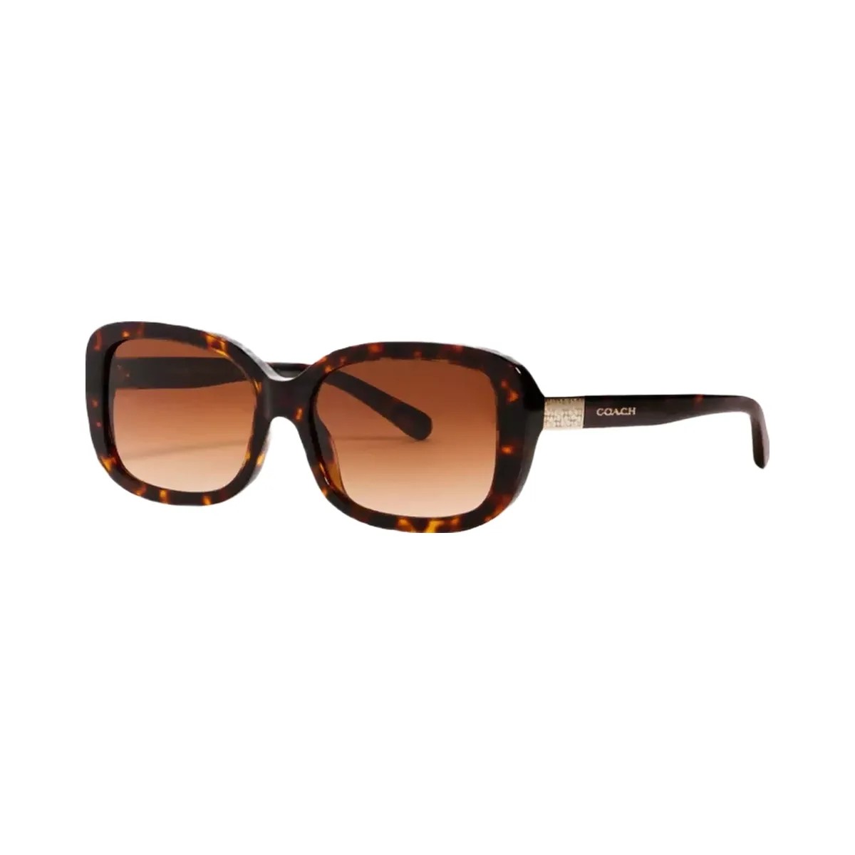 Coach Signature Rectangle Sunglasses in DARK TORTOISE - HypeFly India View 1