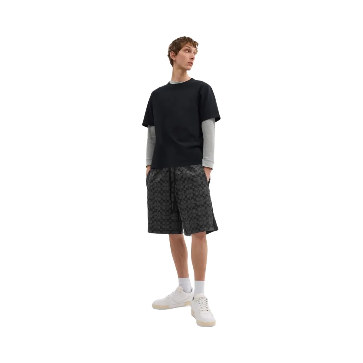 Coach Signature Shorts Charcoal Signature - HypeFly India View 2
