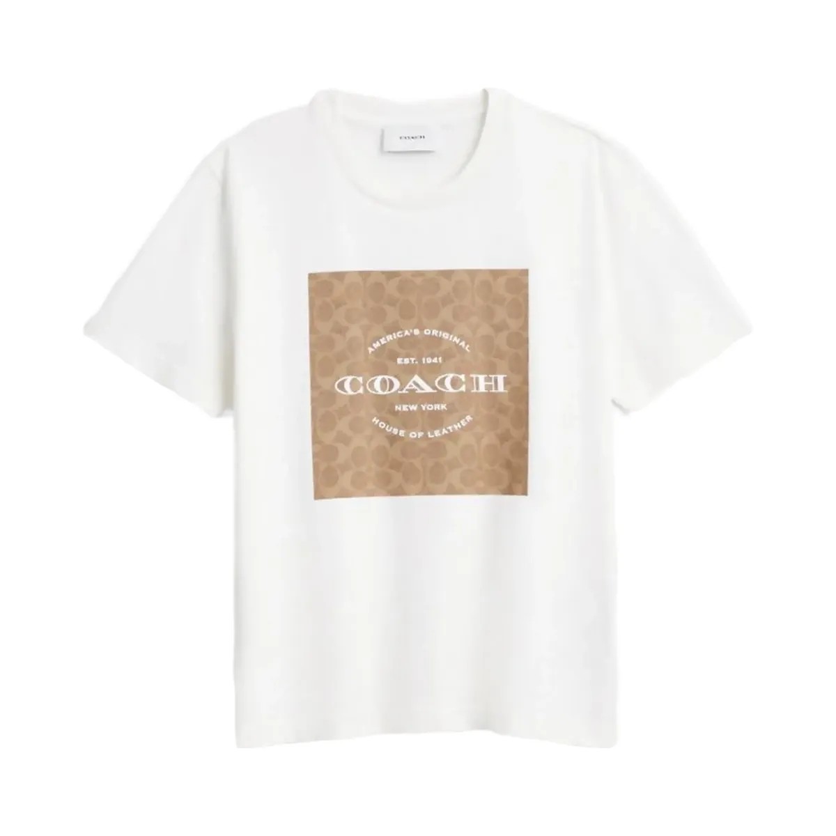 Coach Signature Square T Shirt White - HypeFly India View 1