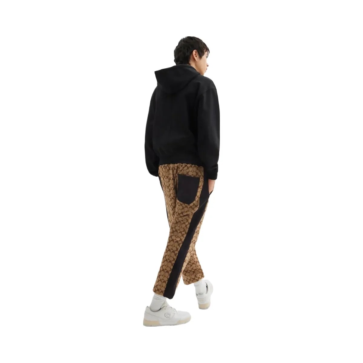 Coach Signature Sweatpants Khaki Signature - HypeFly India View 3