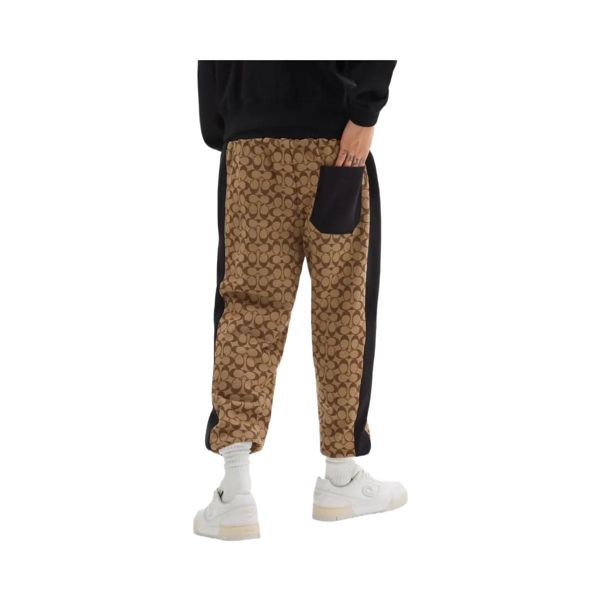 Coach Signature Sweatpants Khaki Signature - HypeFly India View 4