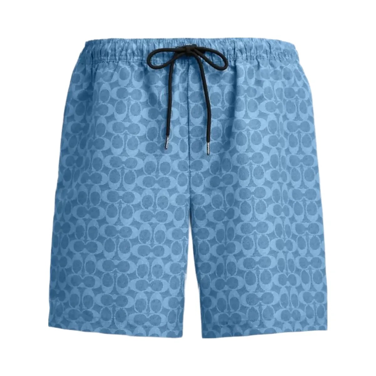 Coach Signature Swim Trunks In Recycled Polyester Denim Signature - HypeFly India View 1