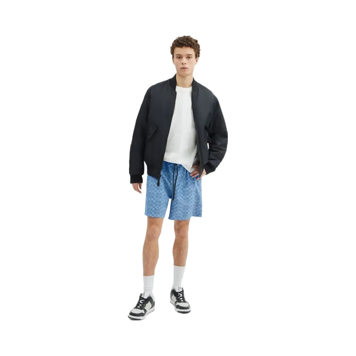 Coach Signature Swim Trunks In Recycled Polyester Denim Signature - HypeFly India View 2