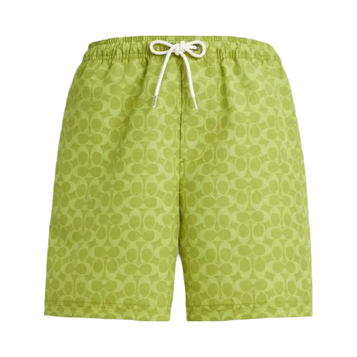 Coach Signature Swim Trunks In Recycled Polyester Pear - HypeFly India View 1