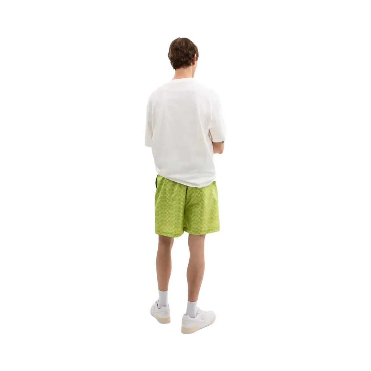 Coach Signature Swim Trunks In Recycled Polyester Pear - HypeFly India View 3