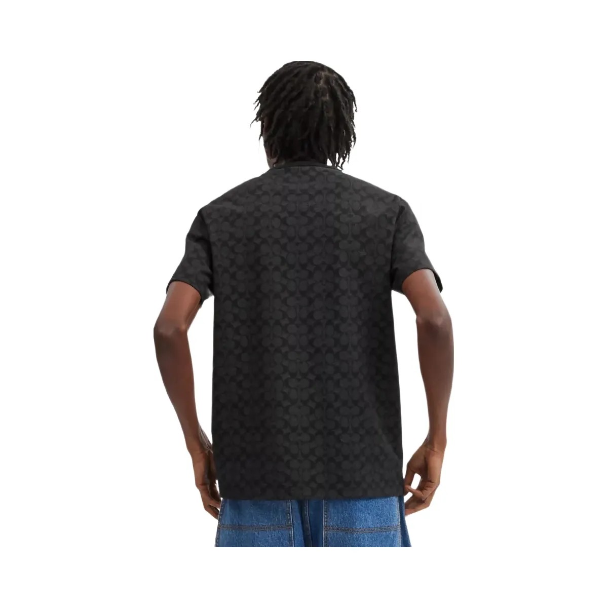 Coach Signature T-Shirt in Charcoal Signature - HypeFly India View 3