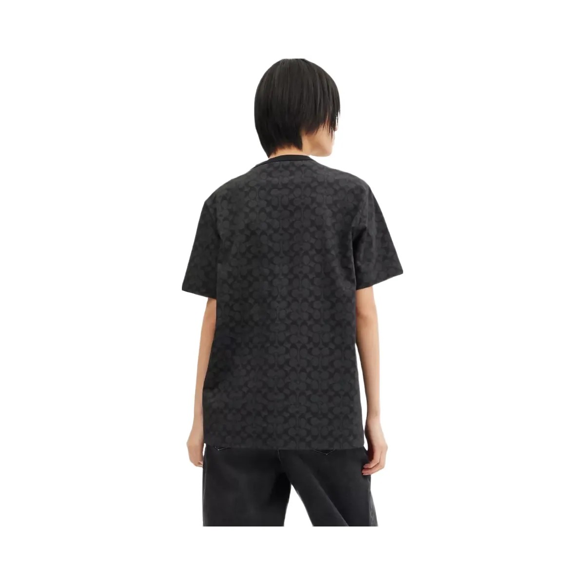 Coach Signature T-Shirt in Charcoal Signature - HypeFly India View 5