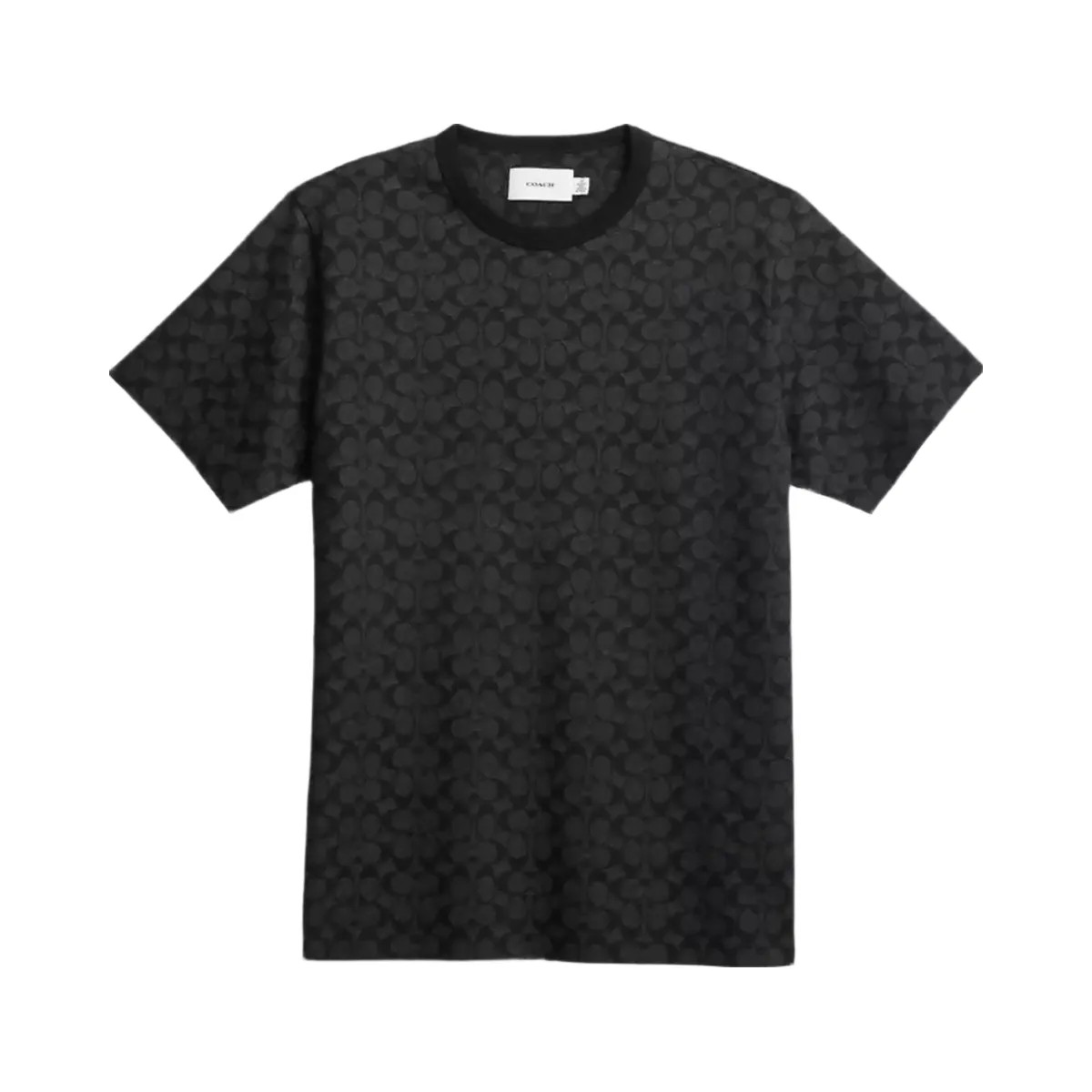 Coach Signature T-Shirt In Organic Cotton in Charcoal Signature - HypeFly India View 1