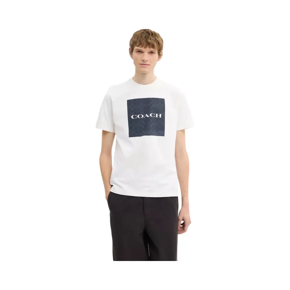 Coach Signature T-Shirt In Organic Cotton in Navy - HypeFly India View 2