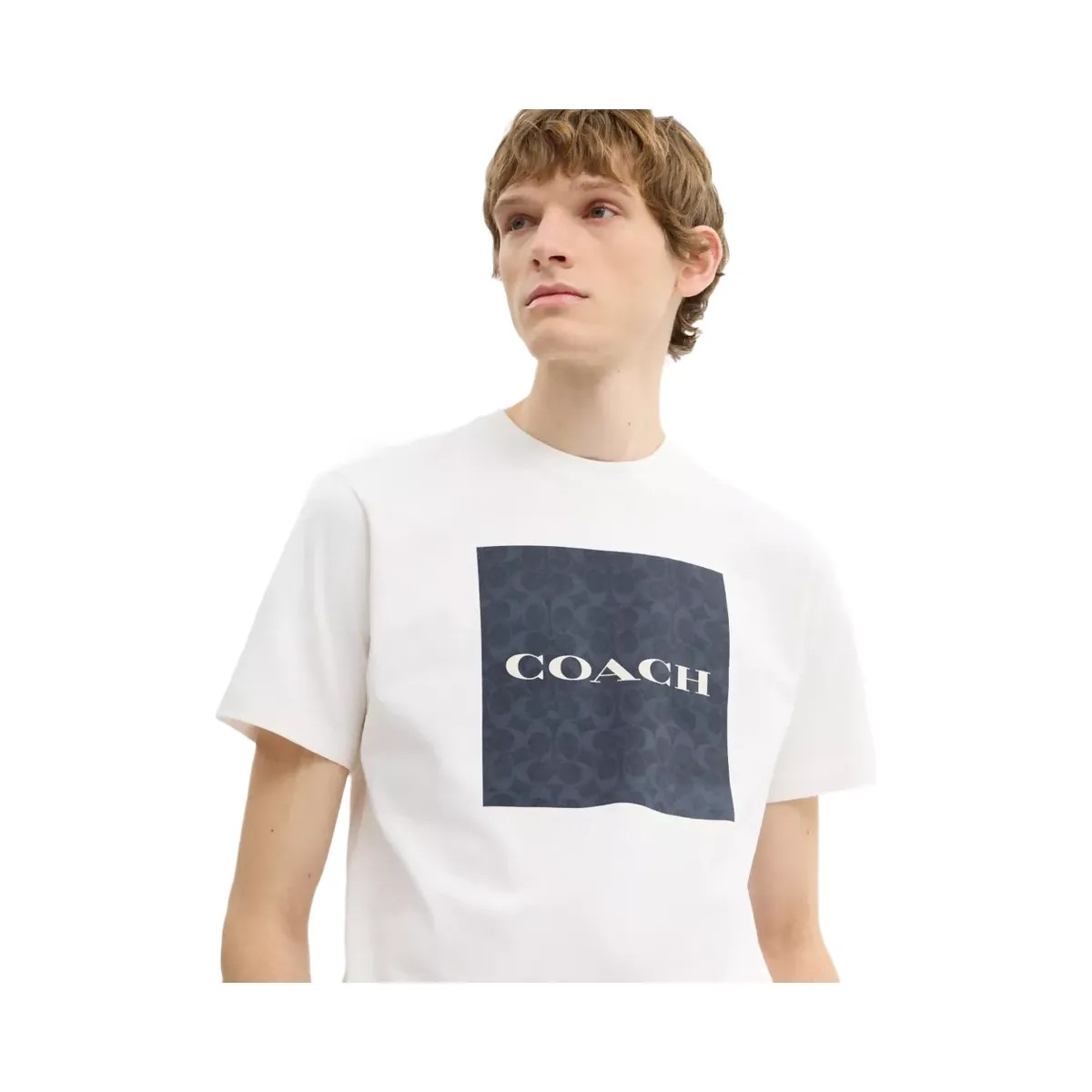 Coach Signature T-Shirt In Organic Cotton in Navy - HypeFly India View 4