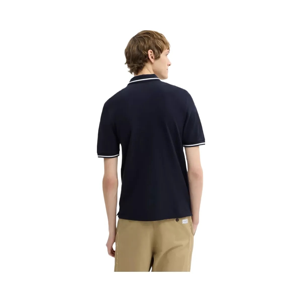 Coach Signature Trim Polo In Organic Cotton in Navy - HypeFly India View 3