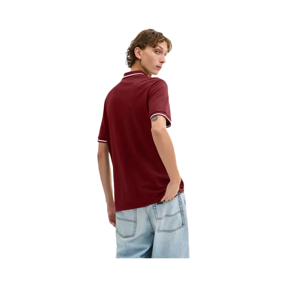 Coach Signature Trim Polo In Regenerative Cotton Syrah - HypeFly India View 3